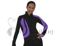 Chloe Noel J26 Figure Skating Jacket Black w Purple Swirls 
