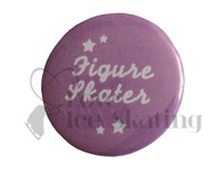 Figure Skater with Stars on lilac Badge