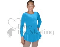 Velvet Ice Skating Dress by Chloenoel DLV627 LB Light Blue