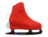 Red Figure Skating Boot Covers Youth