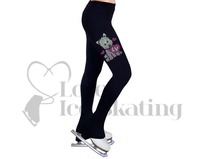 Ice Skating Leggings Rhinestones Westie Puppy Love 