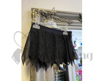 Intermezzo Black Shorts with Mesh Handkerchief Glitter Skirt