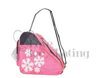 Snowflake Design Light Pink Deluxe Ice Skate Bags