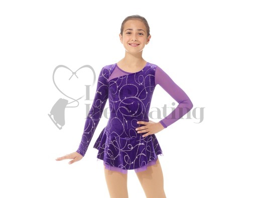 Mondor Ice Skating Dress Purple with Glitter Design
