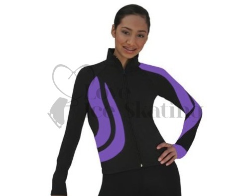 Chloe Noel J26 Figure Skating Jacket Black w Purple Swirls 