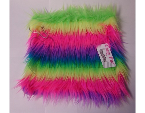 Fuzzy Soakers Towel Rainbow Crazy Fur