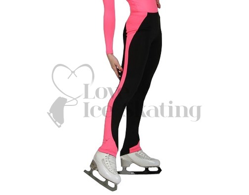 JIV Girls Ice Skating Training Leggings Hot Pink/black