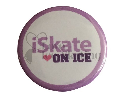 iSkate on Ice on lilac and white Badge