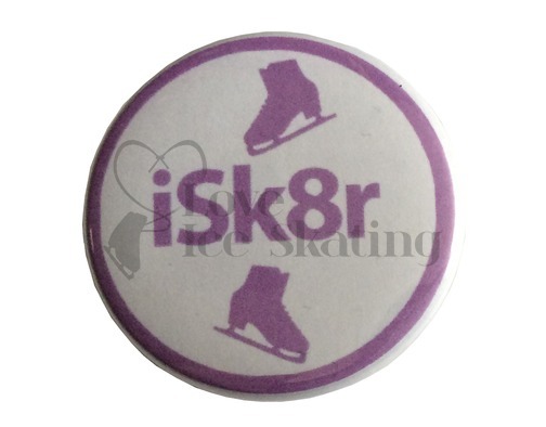 iSk8er Badge White and Purple