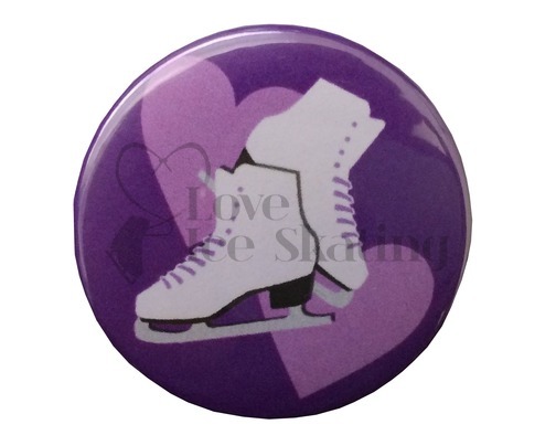 Skates and Hearts Purple and Lilac badge