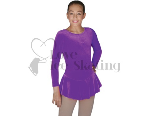 Purple Velvet Ice Skating Dress by Chloenoel DLV627 PR