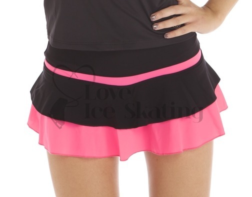 Thuono Neon Pink Thermal Skating Skirt Love Ice Skating