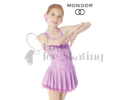 Mondor Fantasy on Ice 12916 Lilac Lace Figure Skating Dress