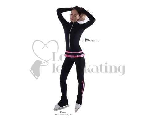 IceDress Figure Skating Outfit - Bows (Dark Grey Fuchsia) (CXL