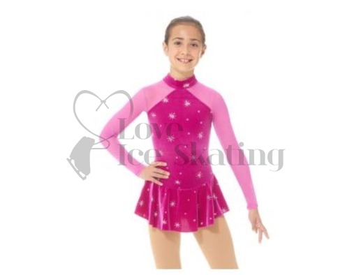 Mondor Ice Skating Dress Fuchsia & Pink Mesh 