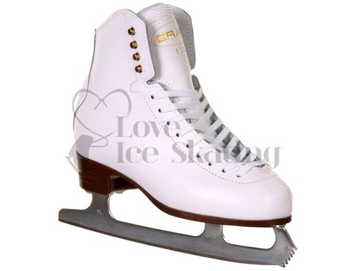 Graf 500 White Ladies Figure Ice  Skates 