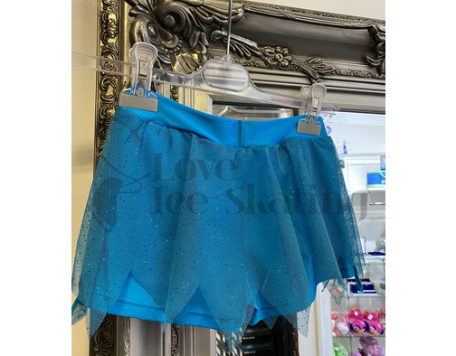 Intermezzo Blue Shorts with Mesh Handkerchief Glitter Skirt