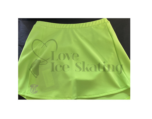 Thuono Neon Green A-Line Ice Skating Skirt