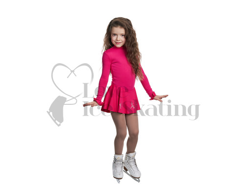 JIV Girls Pink Thermal Ice Skating Dress
