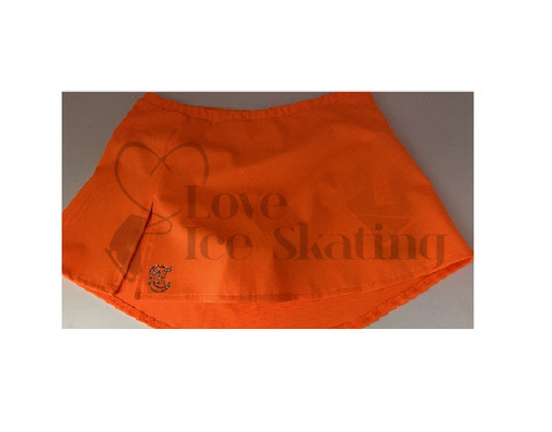 Thuono Neon Orange A-Line Figure Skating Skirt adult medium