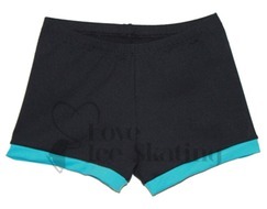 Chloe Noel  Practice Shorts Black with Turquoise cuff