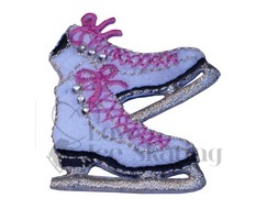 Iron on Sparkly Embroidered Patch Ice Skates