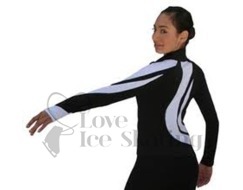 Chloe Noel J26 Figure Skating Jacket Black w White Swirls 