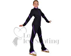 Figure Skating Leggings by Chloe Noel Purple P76 Swirl