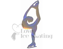 Iridescent Biellmann Ice Skating Magnet