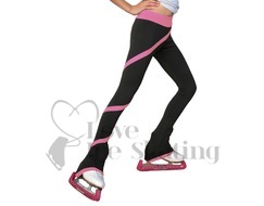Chloe Noel Spiral Figure Skating Leggings P06 Pink