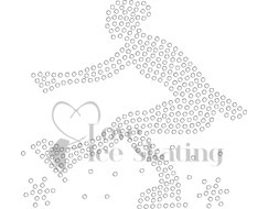 Ice Skating Shorts Black with Rhinestone Sit Spin Figure skater