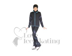 Chloe Noel PS96 Ice Skating Leggings with Turquoise Crystal Spiral 