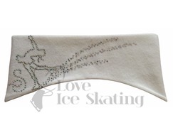 Sagester White Ice Skating Layback Headband in Swarovski Crystals