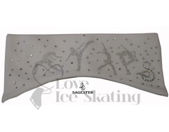 Sagester White Ice Skating Headband with Swarovski Crystals 