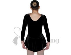 Chloe Noel Classic Black Velvet Ice Skating Test Dress DLV627 BB