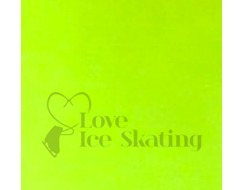 Thuono Neon Yellow Hello Thermal Ice Skating Dress with Crystal Zipper