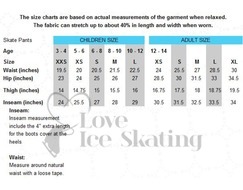 Chloe Noel P22 Ice Skating Leggings with Crystal Skate with Fuchsia Crystal Ribbon 