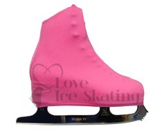 Neon Pink Ice Skating Boot Covers Youth