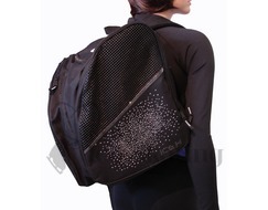 Ice H Skating Backpack with Light Blue Figure Skaters Rhinestones