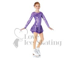 Mondor Purple Damask Figure Skating Dress 2760