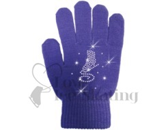 Chloe Noel GV22  Childrens Ice Skating Gloves with Crystals