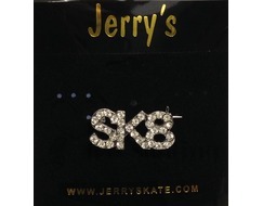 SK8 Crystal Ice Skating Brooch Pin by Jerry's 1298