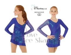 Mondor 661 Sapphire Blue Glitter Figure skating Dress 