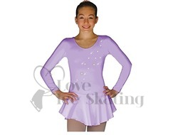 ChloeNoel DLP728 Ice Skating Dress Lilac with Snow Flakes