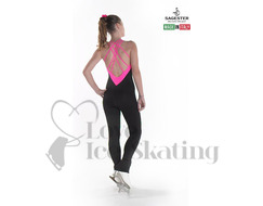 Sagester 625 Fuchsia Ice Skate Catsuit with Swarovski Crystals