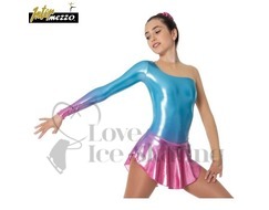 Ice skating Dress Blue to Pink Iridescent Fade
