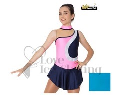Royal Blue with Neon Blue Inserts Ice Skating Dress 