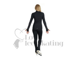 JIV Ice Figure Skating Milkyway Jacket White with Clear Crystals