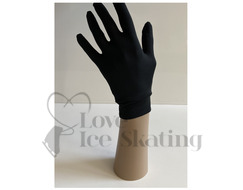 Black Lycra Figure Skating Competition Gloves 