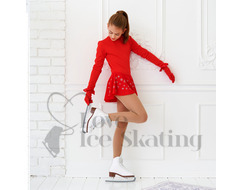 Red Childs Thermal Ice Skating Dress